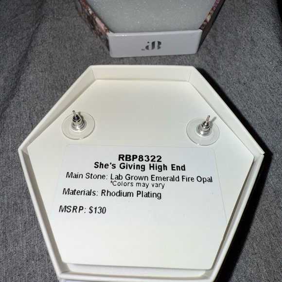 bomp party fire opal earrings - Picture 2 of 2